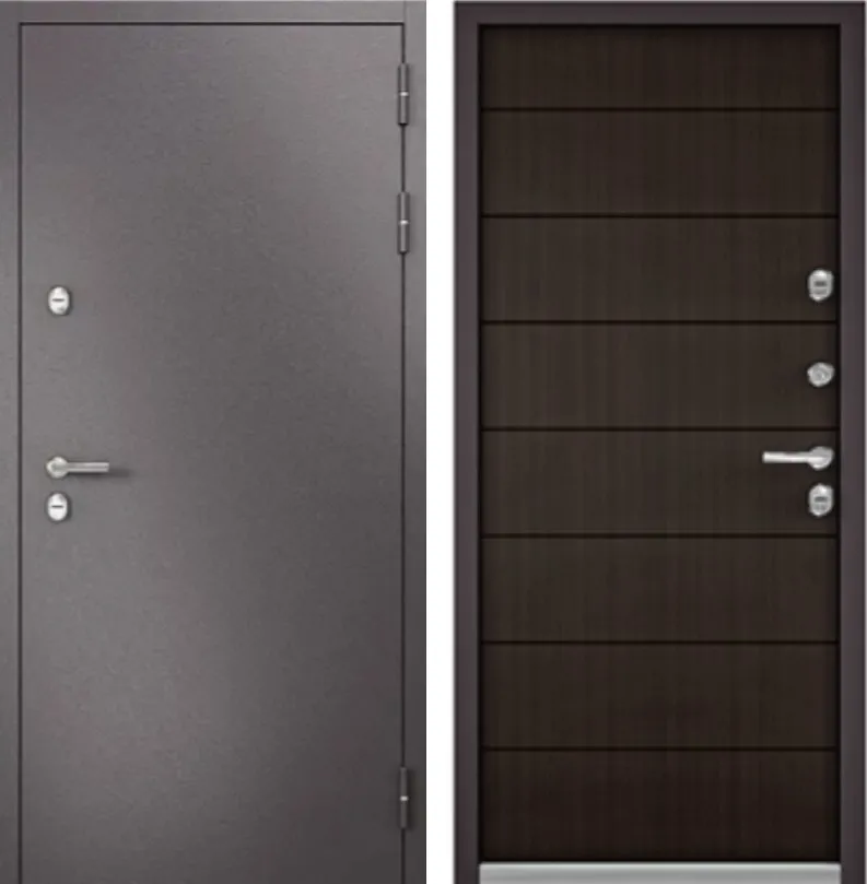 Дверь Бульдорс TERMO STANDART MP БУКЛЕ шоколад/Шоколад ларче - 135 DIS006937